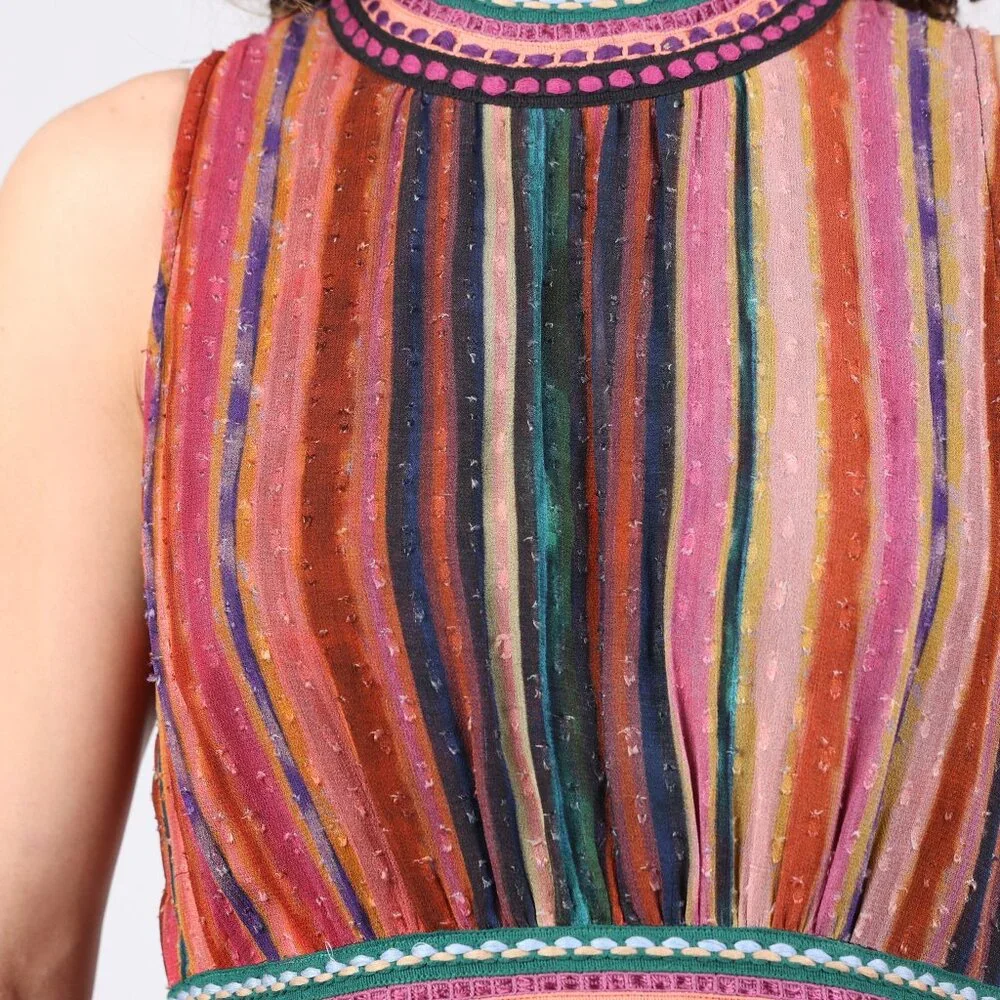Anthropologie Blank London Halterneck Textured Maxi Dress
